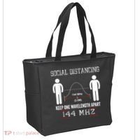 Amateur Radio Ham Social Distancing Ham Radio Operator Tote Bag thumb 2