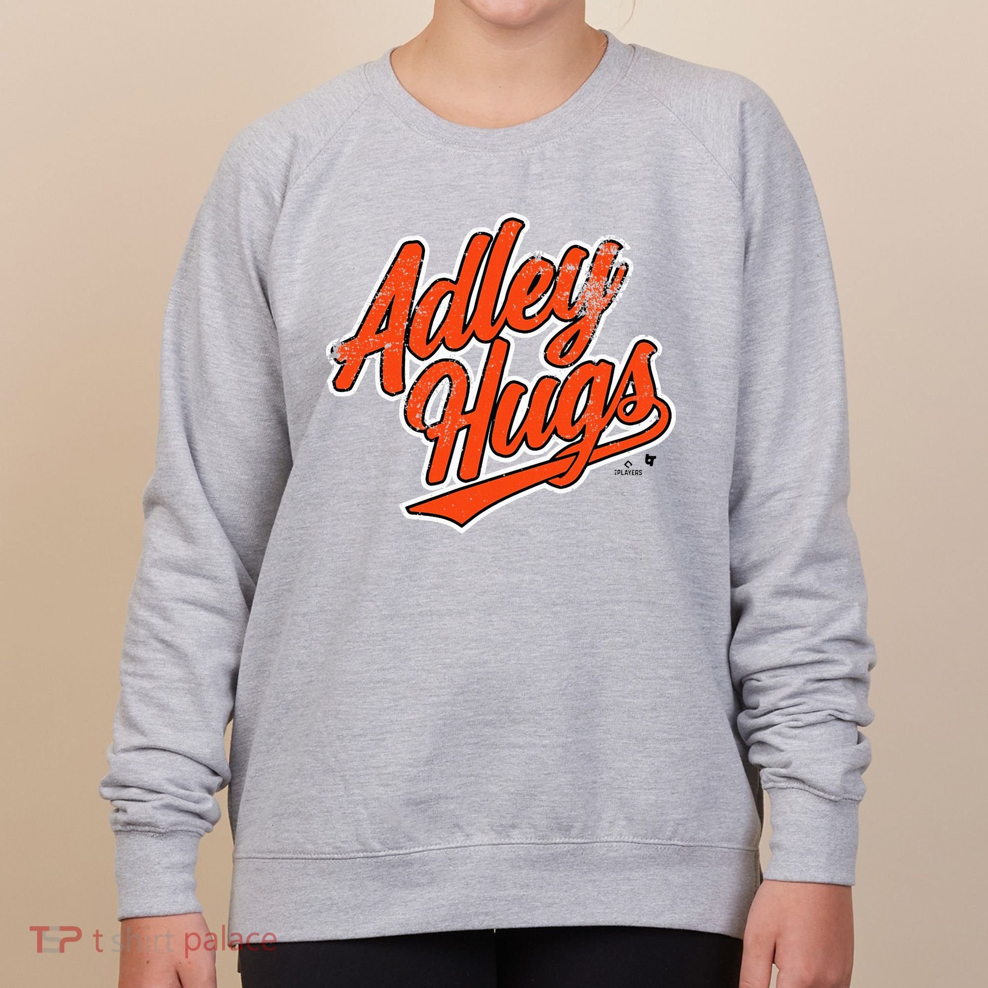 A.D.L.E.Y R.U.T.S.C.H.M.A.N Hug Script Baltimore Baseball Women's Sweatshirt