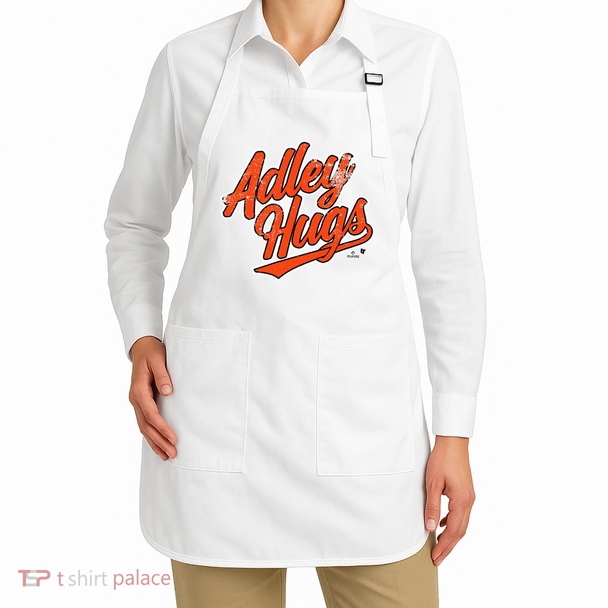 A.D.L.E.Y R.U.T.S.C.H.M.A.N Hug Script Baltimore Baseball Apron