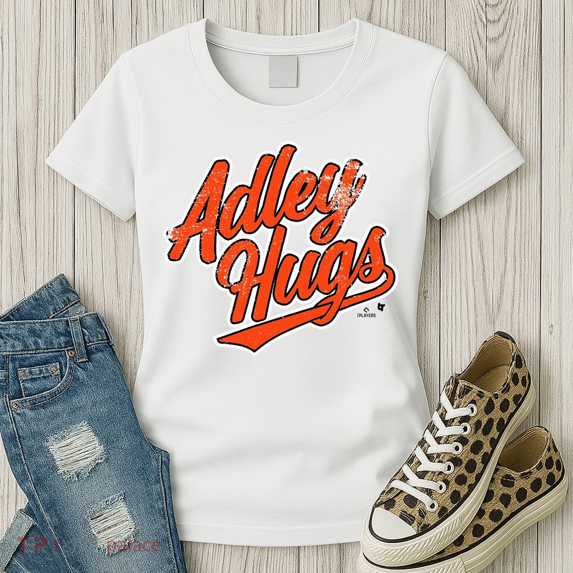 A.D.L.E.Y R.U.T.S.C.H.M.A.N Hug Script Baltimore Baseball Women's T-Shirt