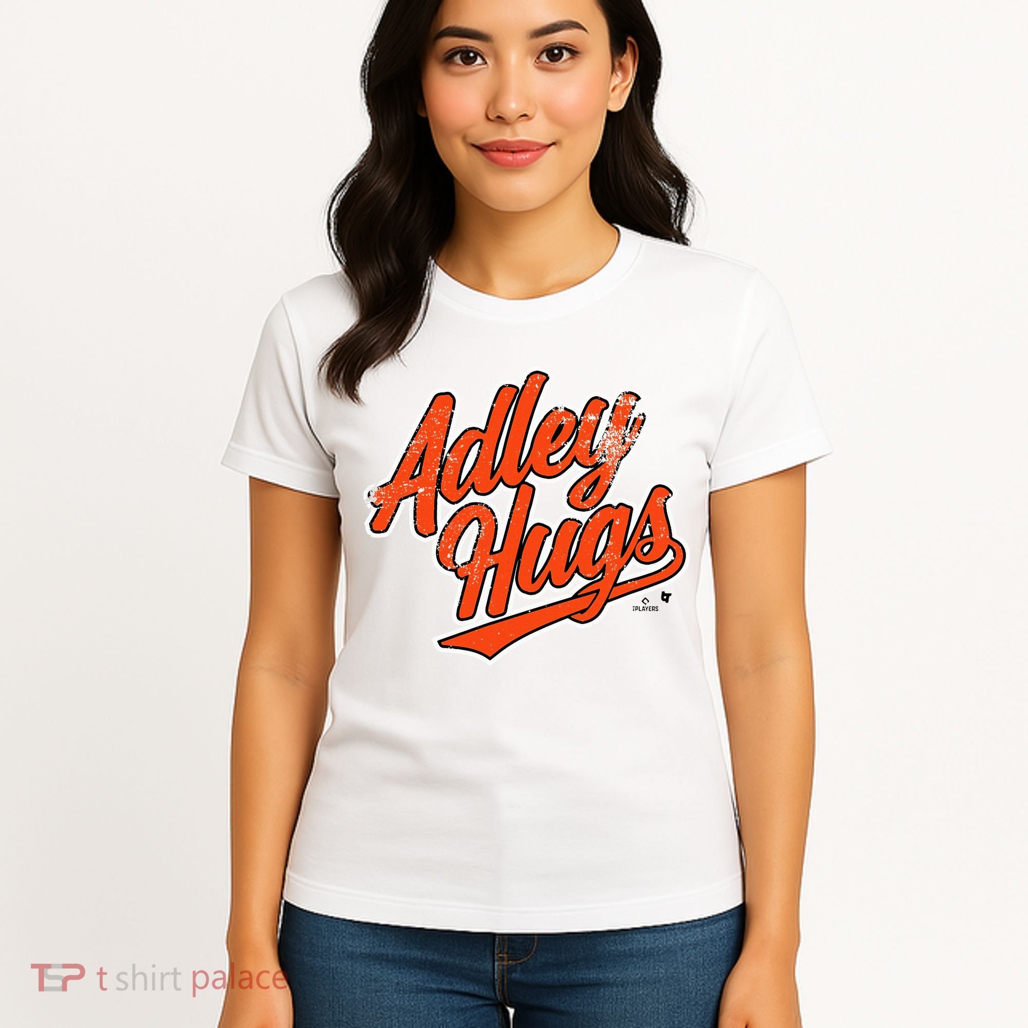 A.D.L.E.Y R.U.T.S.C.H.M.A.N Hug Script Baltimore Baseball Women's T-Shirt