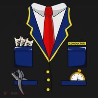 Adult Railroad Halloween Train Conductor Costume Ornament thumb 1