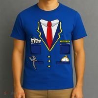 Adult Railroad Halloween Train Conductor Costume T-Shirt thumb 3