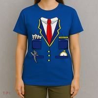 Adult Railroad Halloween Train Conductor Costume T-Shirt thumb 4