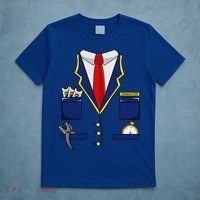 Adult Railroad Halloween Train Conductor Costume T-Shirt thumb 5