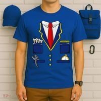 Adult Railroad Halloween Train Conductor Costume T-Shirt thumb 6