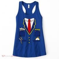 Adult Railroad Halloween Train Conductor Costume Women's Tank Top thumb 0