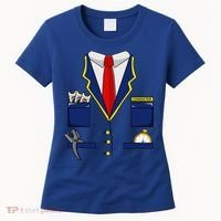 Adult Railroad Halloween Train Conductor Costume Women's T-Shirt thumb 0