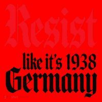 Anti-Trump Resist Its Like Germany 1938 Activist Protest Santa Hat thumb 1