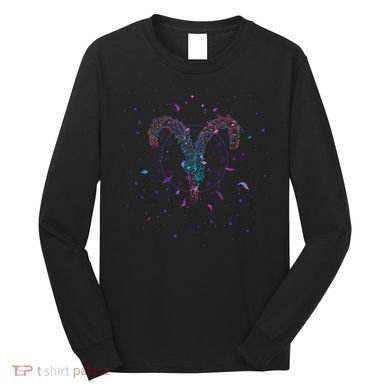 Aries Floral Zodiac Long Sleeve Shirt