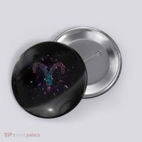 Aries Floral Zodiac Button thumb 0