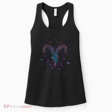 Aries Floral Zodiac Women's Tank Top