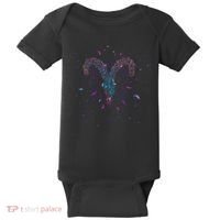 Aries Floral Zodiac Baby Bodysuit thumb 0