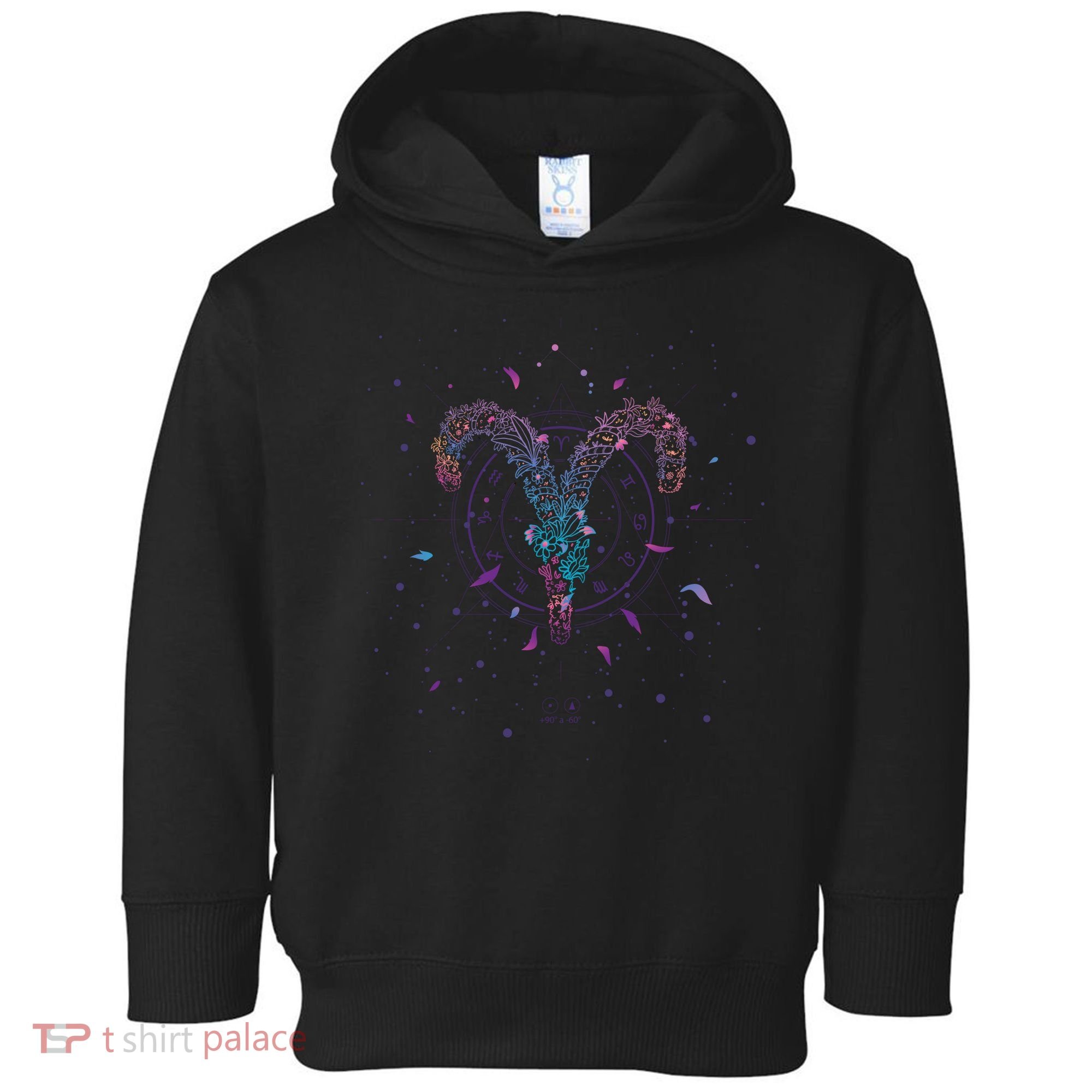 Aries Floral Zodiac Toddler Hoodie