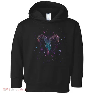 Aries Floral Zodiac Toddler Hoodie