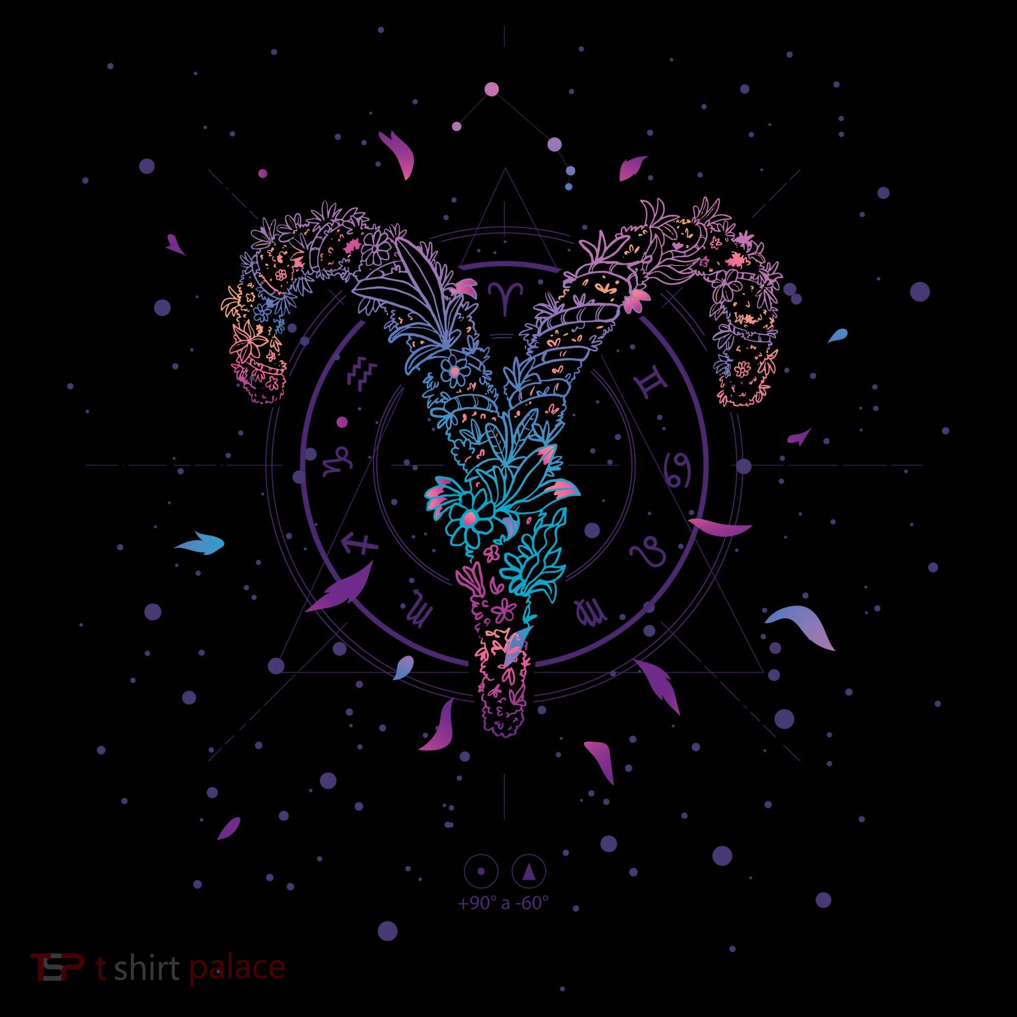 Aries Floral Zodiac Visor