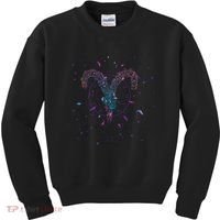 Aries Floral Zodiac Kids Sweatshirt thumb 0
