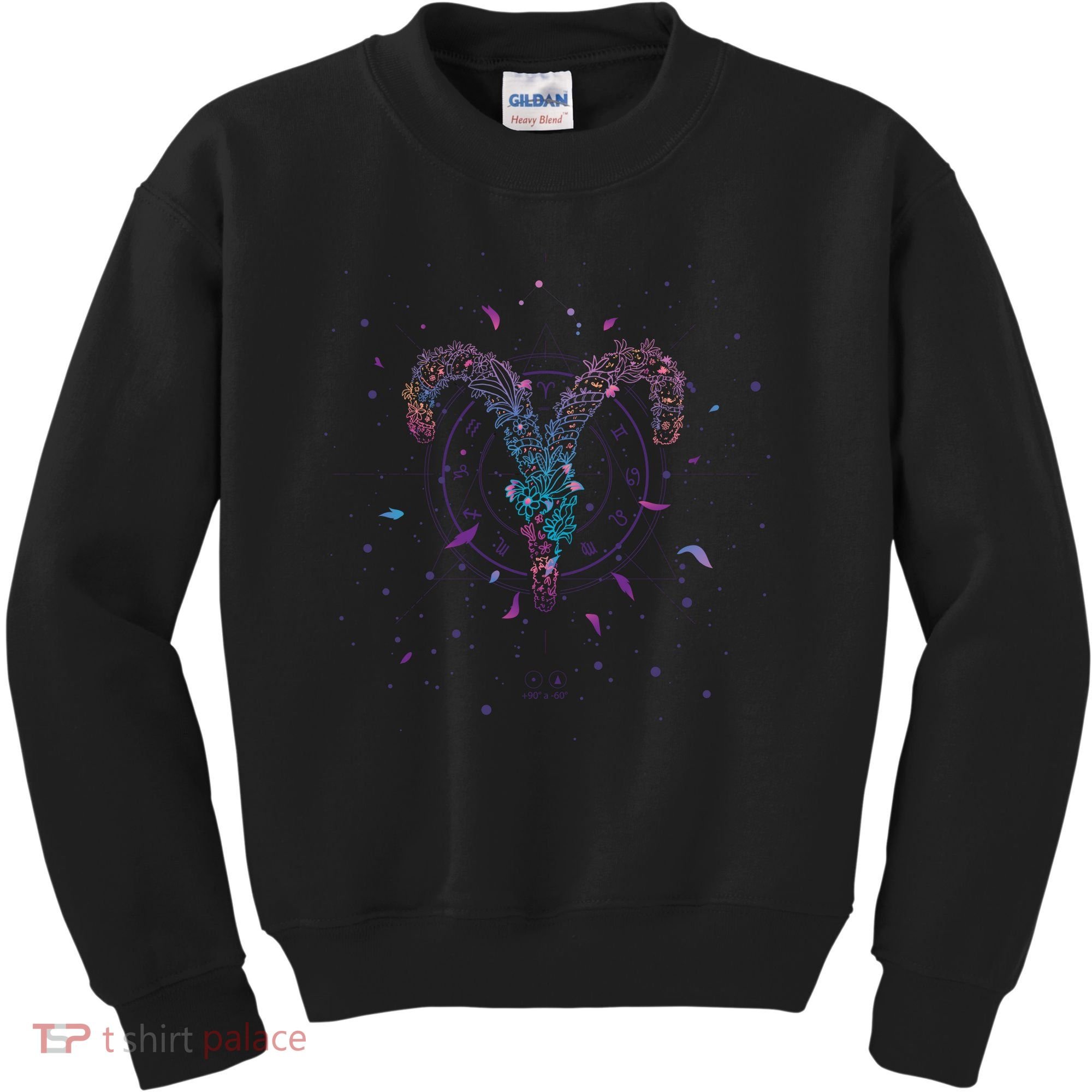 Aries Floral Zodiac Kids Sweatshirt