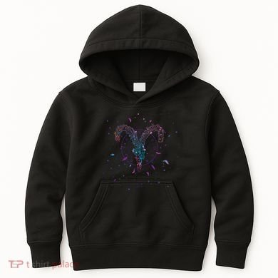 Aries Floral Zodiac Kids Hoodie