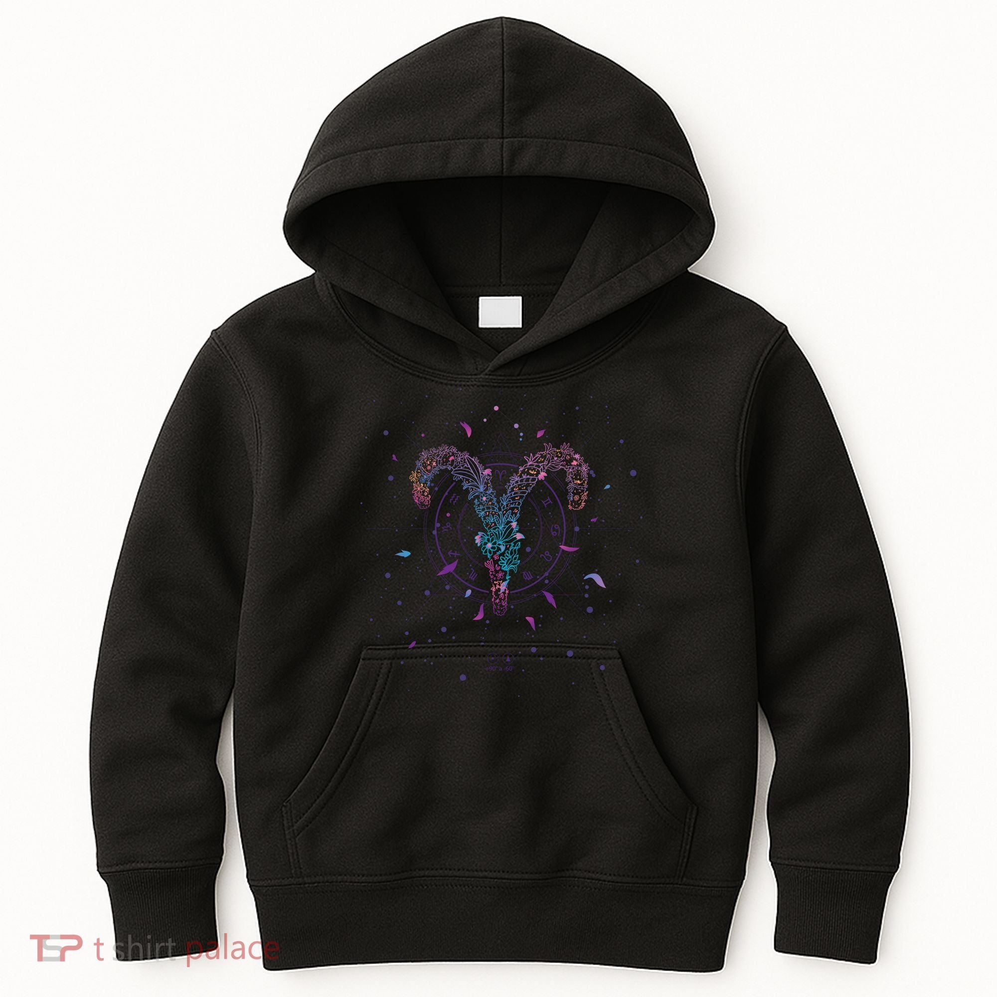 Aries Floral Zodiac Kids Hoodie