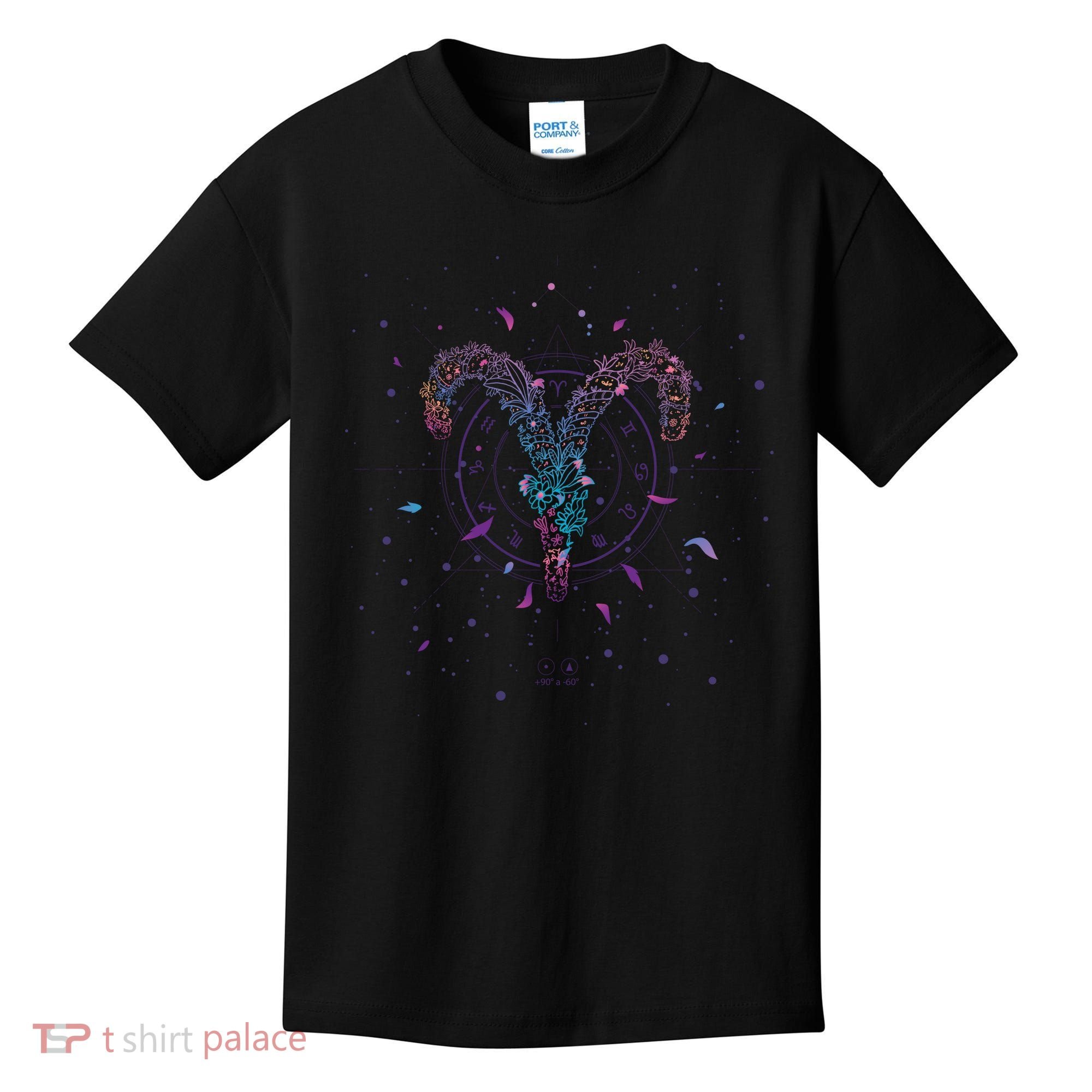 Aries Floral Zodiac Kids T-Shirt