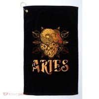 Aries goat Zodiac Golf Towel thumb 0