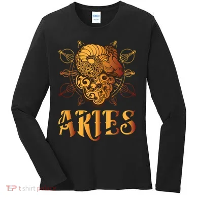 Aries goat Zodiac Women's Long Sleeve Shirt