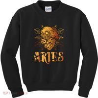 Aries goat Zodiac Kids Sweatshirt thumb 0