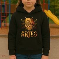 Aries goat Zodiac Kids Hoodie thumb 3