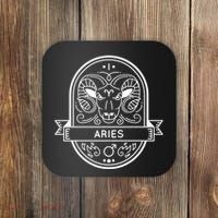 Aries Zodiac Symbol Design Coaster thumb 0