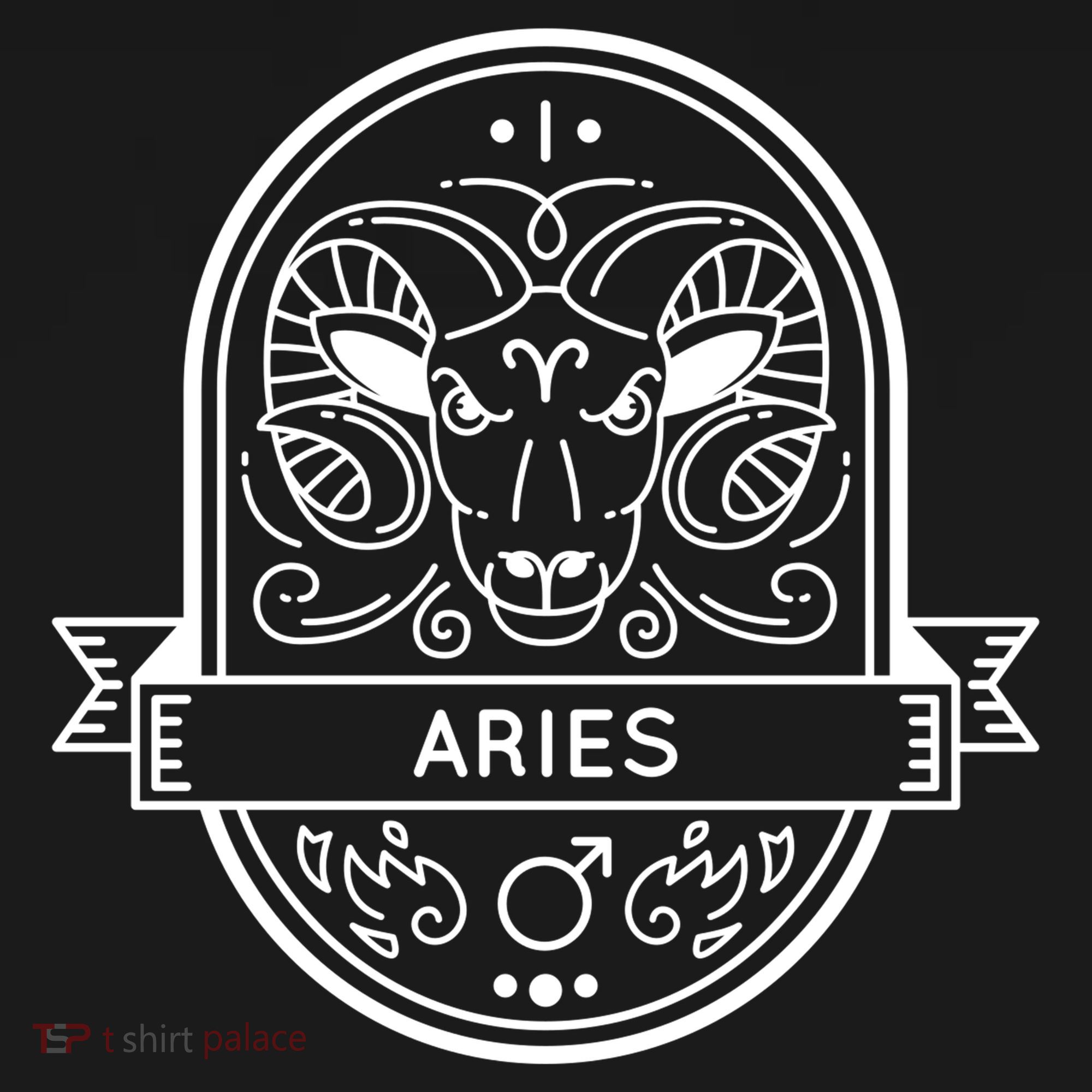 Aries Zodiac Symbol Design Coaster