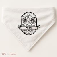 Aries Zodiac Symbol Design USA-Made Doggie Bandana thumb 0