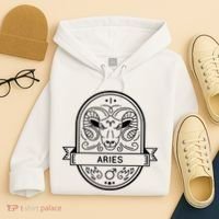 Aries Zodiac Symbol Design Hoodie thumb 4