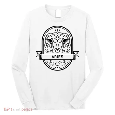 Aries Zodiac Symbol Design Long Sleeve Shirt
