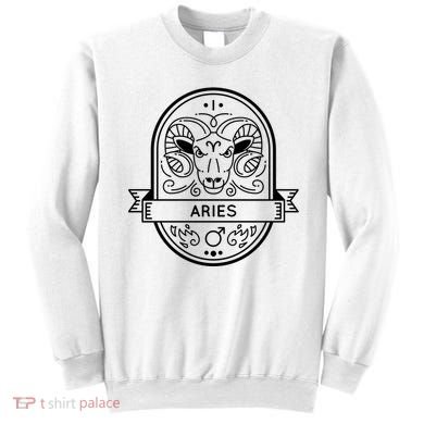 Aries Zodiac Symbol Design Sweatshirt