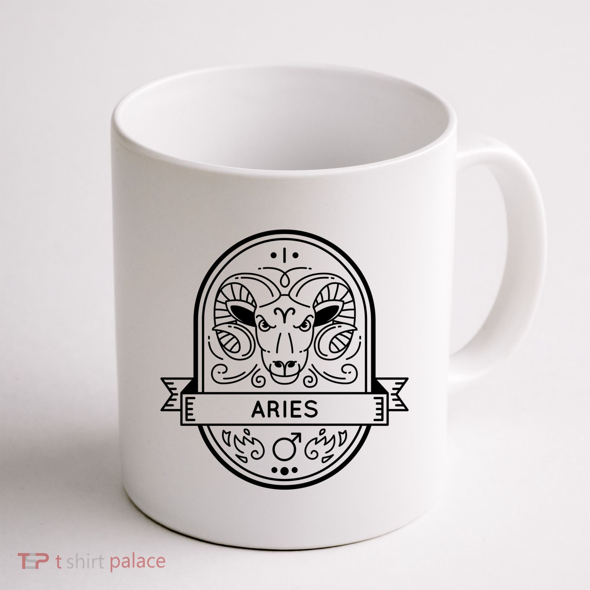 Aries Zodiac Symbol Design Coffee Mug