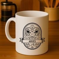 Aries Zodiac Symbol Design Coffee Mug thumb 4