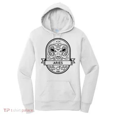 Aries Zodiac Symbol Design Women's Hoodie