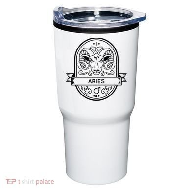 Aries Zodiac Symbol Design Tumbler