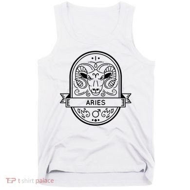 Aries Zodiac Symbol Design Tank Top