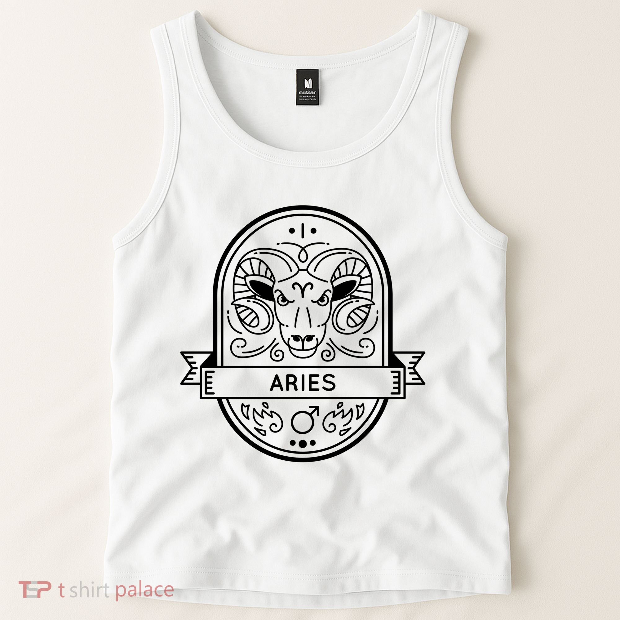 Aries Zodiac Symbol Design Tank Top