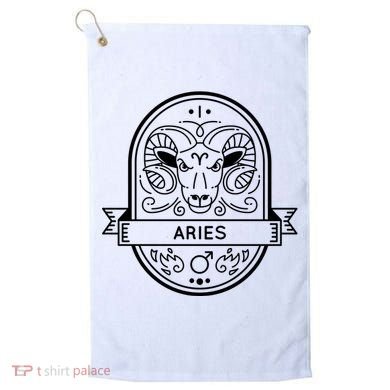 Aries Zodiac Symbol Design Golf Towel