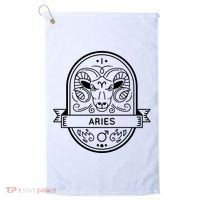 Aries Zodiac Symbol Design Golf Towel thumb 0