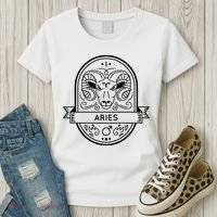Aries Zodiac Symbol Design Women's T-Shirt thumb 3