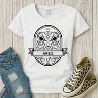 Aries Zodiac Symbol Design Women's T-Shirt thumb 3