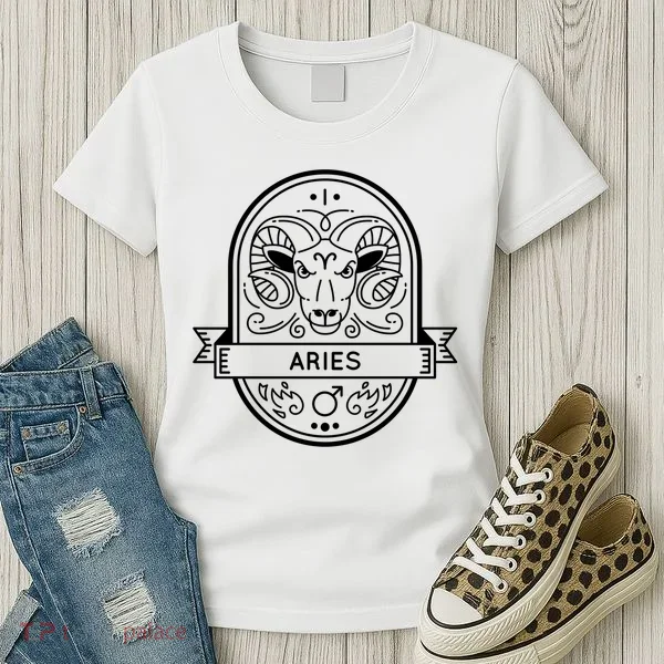 Aries Zodiac Symbol Design Women's T-Shirt