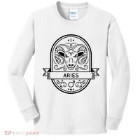 Aries Zodiac Symbol Design Kids Long Sleeve Shirt thumb 0
