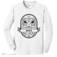 Aries Zodiac Symbol Design Kids Long Sleeve Shirt thumb 0