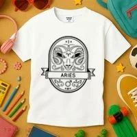 Aries Zodiac Symbol Design Kids T-Shirt thumb 3
