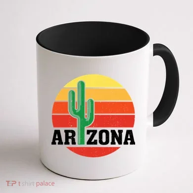 Arizona Cactus Sunset Coffee Mug back